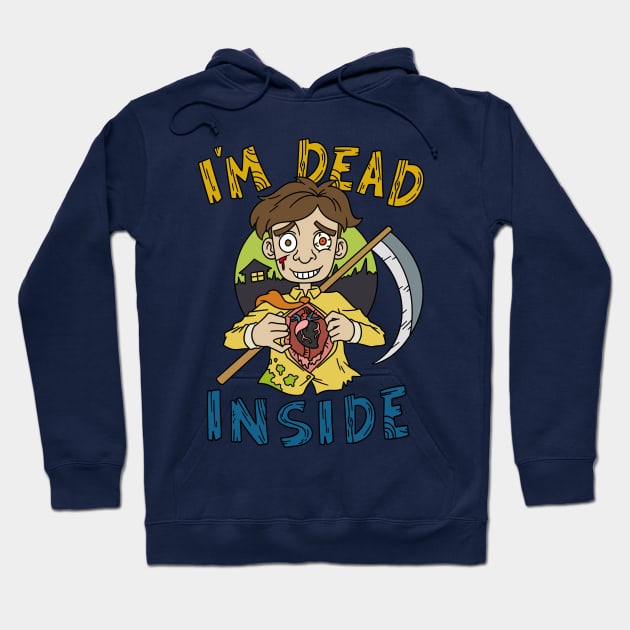 Im dead inside zombie - Halloween Gift Hoodie by Konnectd